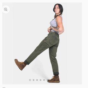 Dovetail Shop Pant, olive green denim
Size 0/32